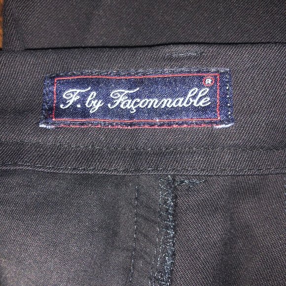 F. by Faconnable Black Pants - Picture 3 of 3